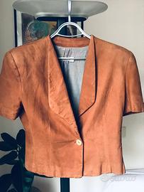 Giacca in pelle corta Emporio Armani tg 42