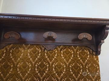 Appendiabiti da parete vintage  legno intagliato