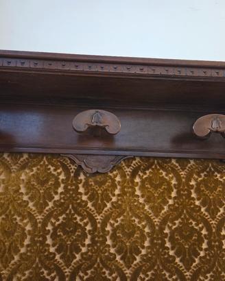 Appendiabiti da parete vintage  legno intagliato