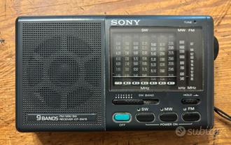 Radio vintage Sony 9 bande - modello ICF-SW15  			