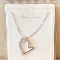 Collana a cuore brillantinata