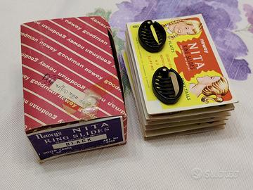Scatola vintage fermagli capelli Newey Goodman 