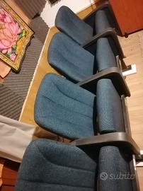 Fila 4 poltrone unite cinema /teatro home cinema