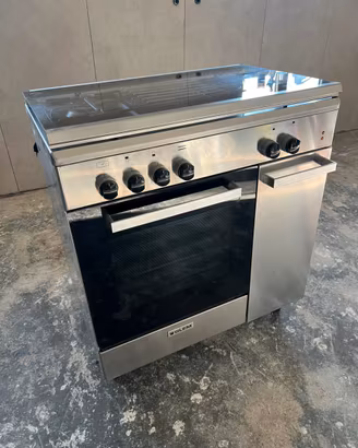 Cucina Glem inox 4 fuochi con forno