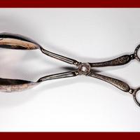 Pinze da portata vintage placcate in argento