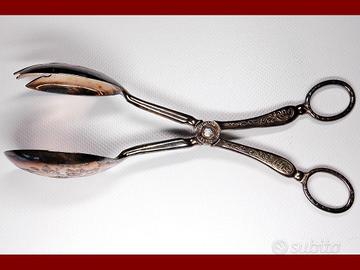 Pinze da portata vintage placcate in argento