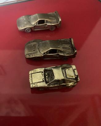 Tris Miniature Ferrari F40 Argento Massiccio 800