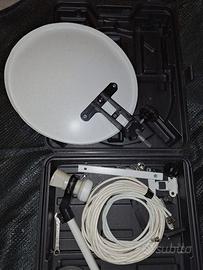 Kit Parabola Satellitare Portatile Camper Roulotte