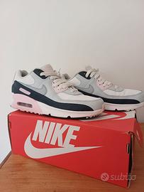 NIKE AIR MAX 90 LTR (GS), Bianco, Gigio, Rosa