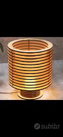 Lampada in legno artigianale incisione laser