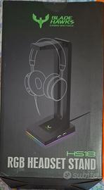 Supporto Cuffie Blade Hawks da Gaming RGB con 2USB