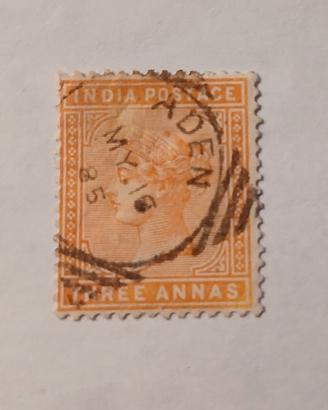 1885- India britannica- annullo a Aden