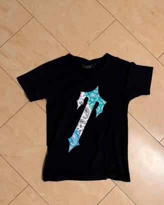 T-shirt Trapstar nera con stampa bandana