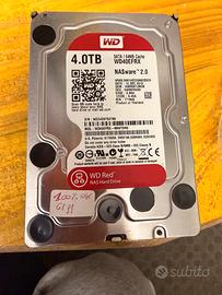 2 WD Red 4TB NAS – Stato 100% – Solo 61 e 104