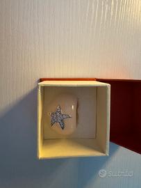 Anello rosa con stella marina e svarosky