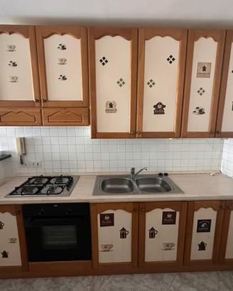 Cucina rustica 275cm con elettrodomestici
