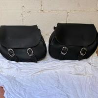 Harley Davidson borse laterali pelle per softail