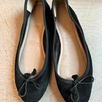 Ballerine camoscio nero