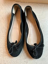 Ballerine camoscio nero