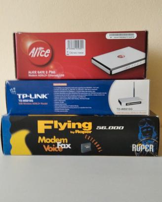 Lotto Modem Vintage (Alice, TP-Link, Rooper 56K)