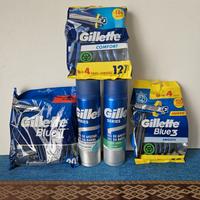 Set rasatura Gillette -  44 lamette + 2 gel barba.