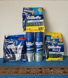 Set rasatura Gillette -  44 lamette + 2 gel barba.