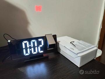 sveglia digitale a specchio alimentata USB nuova