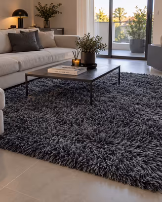 Tappeto Maison du Monde 140x200cm antracite shaggy