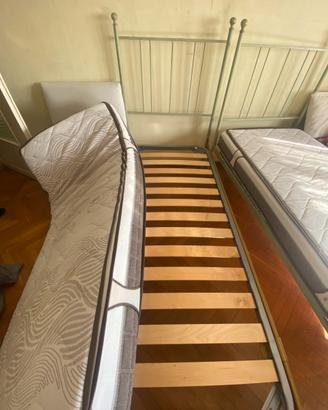 Letto ferro battuto+materasso ortopedico memory