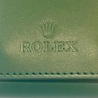 Rolex Poushette Porta Orologio In Pelle Verde New