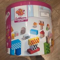 Mattoncini colorati in legno