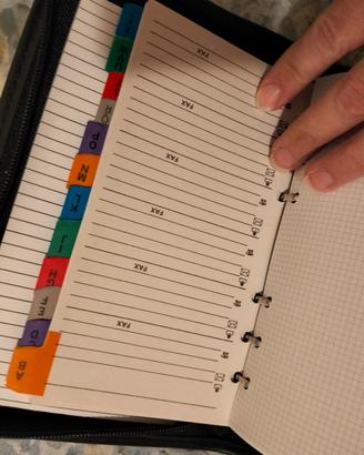 Agenda Organizzatore ad Anelli con Cerniera