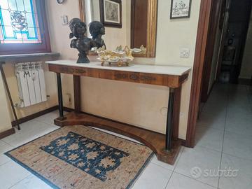 Elegante Consolle Antica in Stile Impero con Marmo