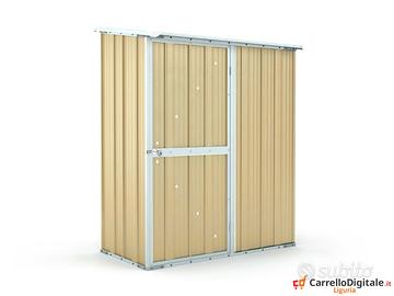 Casetta box giardino Acciaio 155x100 50kg beige