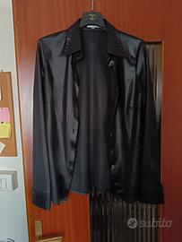 camicetta donna nera in seta 