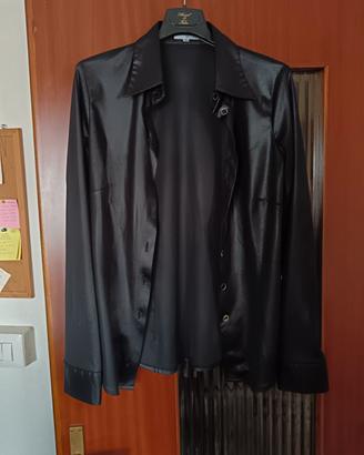 camicetta donna nera in seta 