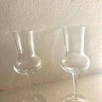 Coppia calici da liquore/digestivo vetro soffiato