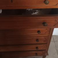 CASSETTIERA ANTICA IN NOCE 7 CASSETTI