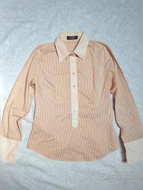 Camicia camomilla Italia Rigata Beige e Panna a co