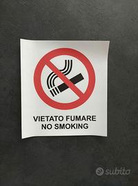Adesivo divieto di fumo