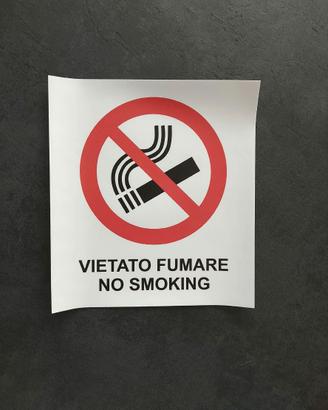Adesivo divieto di fumo