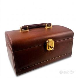 Bauletto portagioie portaoggetti vintage ecopell