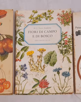 Piante Fiori Arbusti, 3 libri illustrati Vintage