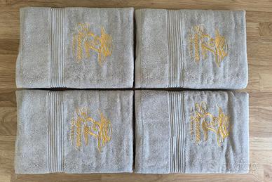 4 PEZZI ASCIUGAMANI 100% COTONE