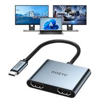KOZYC Adattatore da USB C a doppio HDMI, 4K a 60 H