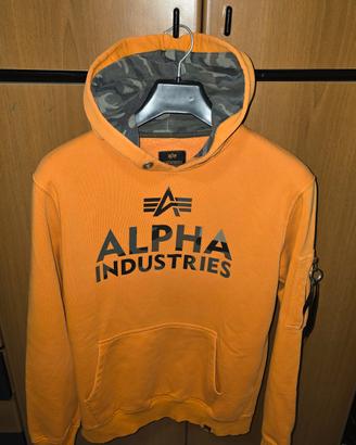 Alpha Industries Hoodie Mustard - Logo Camouflage 