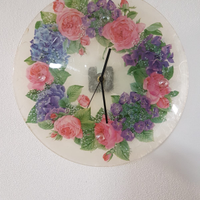 Orologio decorato decoupage diametro 37 cm