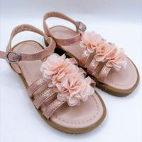 Sandali Rosa Glitter con Fiori Bambina taglia 25/2