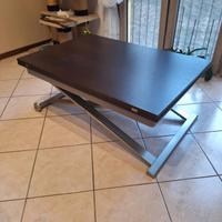 Tavolo da soggiorno rovere moro trasformabile