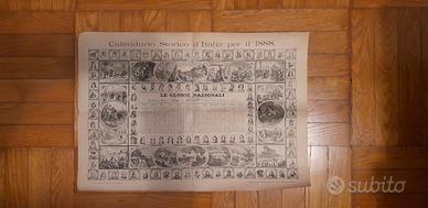 CALENDARIO STORICO D'ITALIA PER IL 1888 GIORNALE 